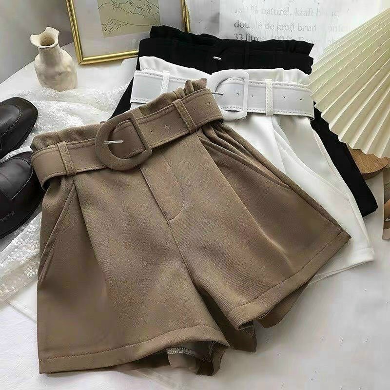 Quần short vải kèm đai to