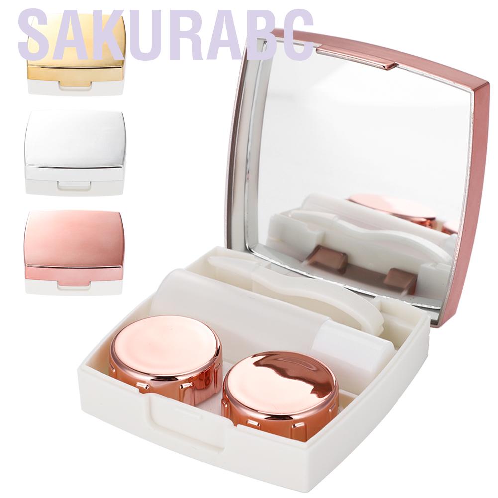 Hộp đựng kính áp tròng 3 màu có gương tiện dụng | BigBuy360 - bigbuy360.vn