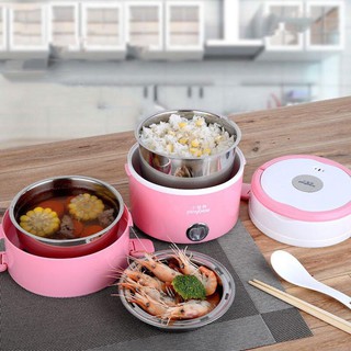Hộp cơm cắm điện inox 3 tầng đa năng nóng cực nhanh