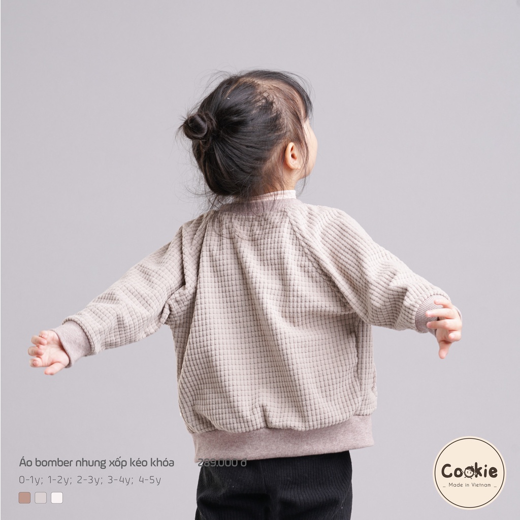 Áo bomber Cookie chất siêu dày ấm cho bé trai bé gái