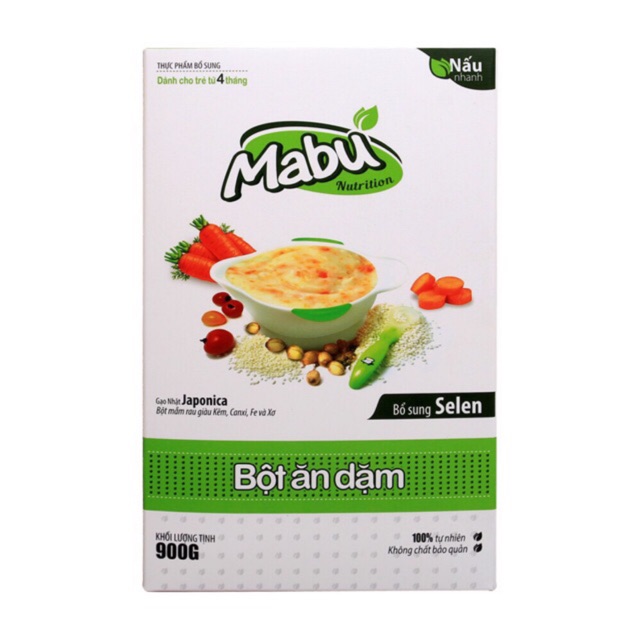 [HÀ NỘI] Bột ăn dặm mabu 900gr