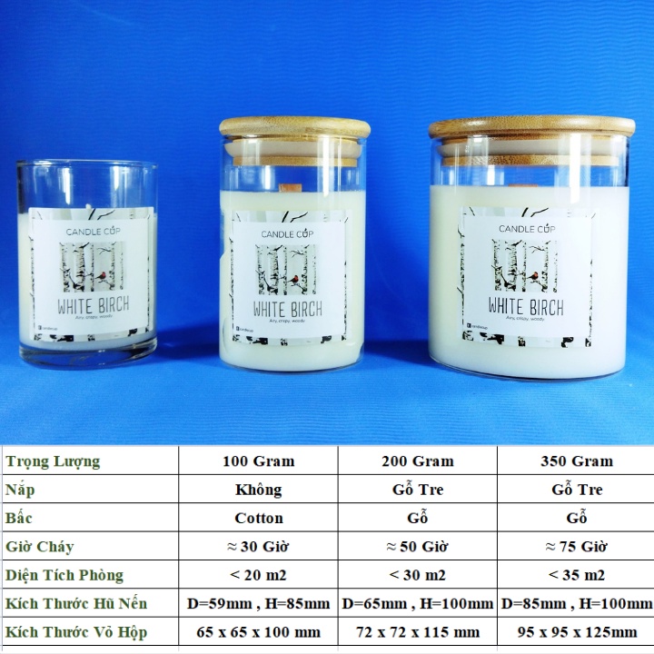 Nến Thơm Thiên Nhiên Candle Cup AGAYA - 100% Từ thiên nhiên - An toàn cho người sử dụng