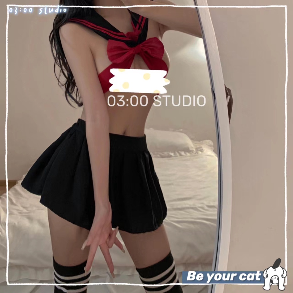 （Giao hàng bảo mật）🥐Đồ Ngủ Sexy🥐2 dây cosplay học sinh, thủy thủ Nhật Bản--student(028)