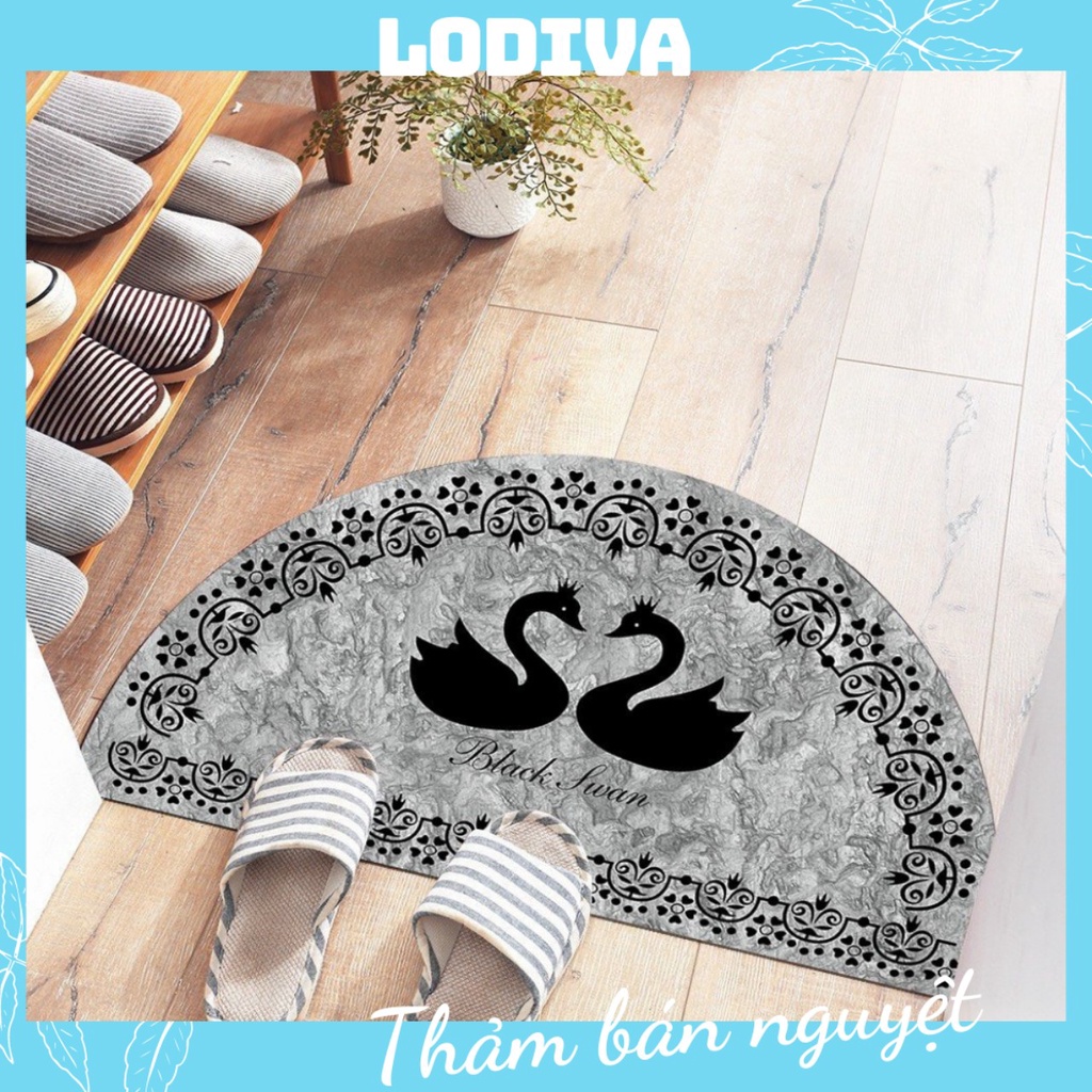 Thảm bán nguyệt size to chống trượt LODIVA TBN02