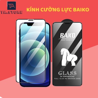 Kính Cường Lực IPhone Baiko Bóng Full Màn 7Plus/8Plus/X/XsMax/11/11pro/11promax/12/12pro/12promax/13/Pro/13Promax