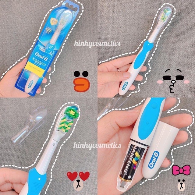 [HÀNG ĐỨC- CÓ SẴN] Bàn chải đánh răng bằng pin Oral-B siêu bền (có thể thay thế đầu bàn chải) sạch từng kẻ răng