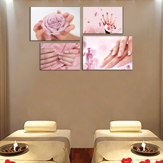 Tranh dán tường trang trí spa, tiệm nail, sơn móng đẹp