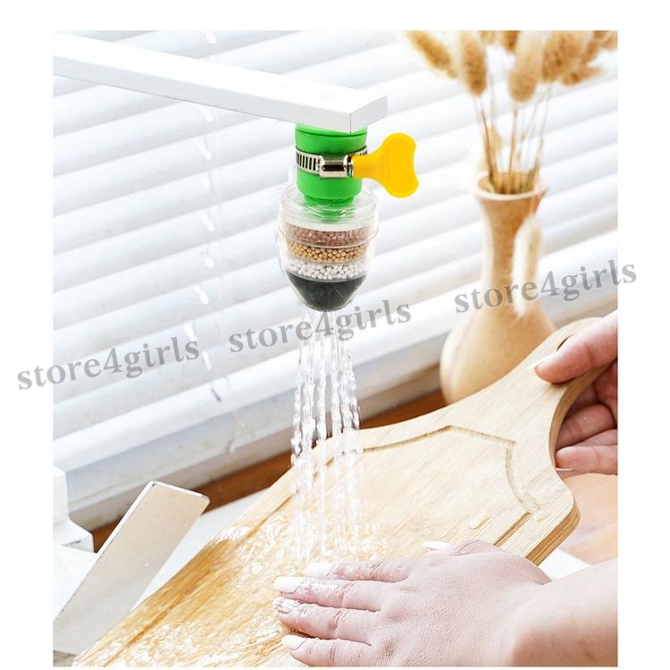 Đầu lọc nước trực tiếp tại vòi 6 tầng tiện ích, Đầu lọc nước đa năng lọc khí Clo dư rỉ sét, vi khuẩn, tạp chất