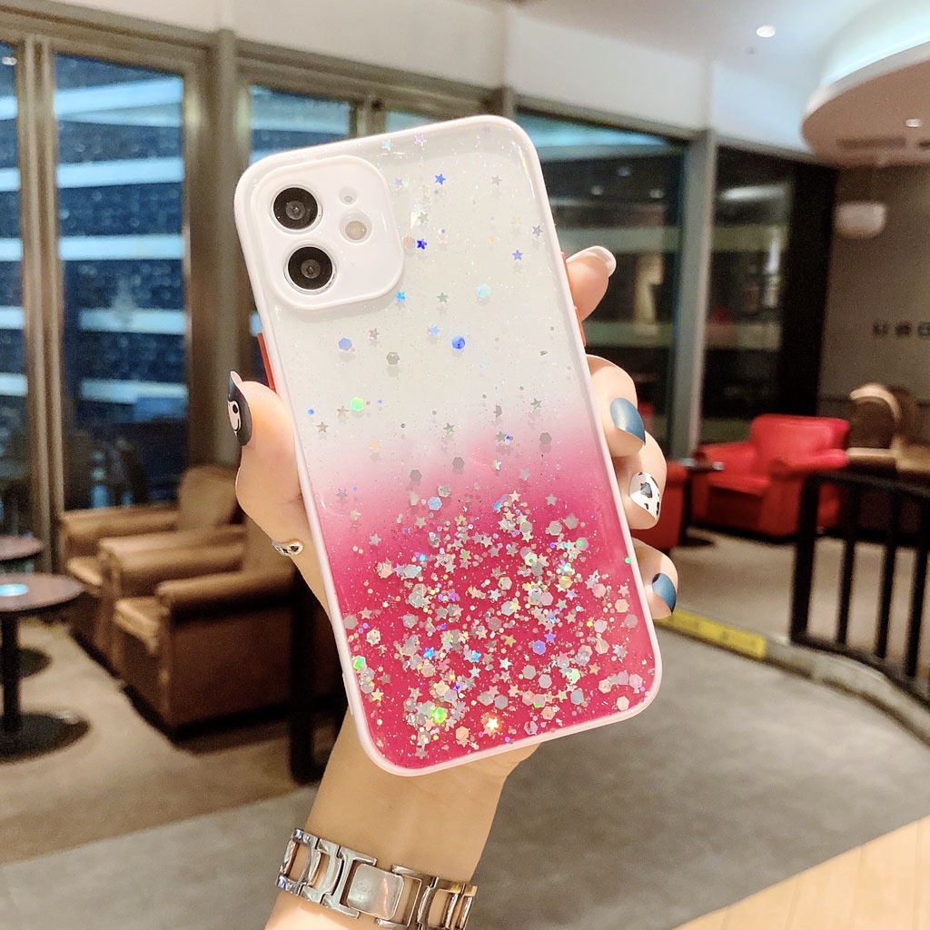 Ốp Điện Thoại TPU Dẻo Kim Tuyến Lấp Lánh Sang Trọng Cho Samsung Galaxy A01 A02S A03S A10S A11 A12 M02 M11 M12