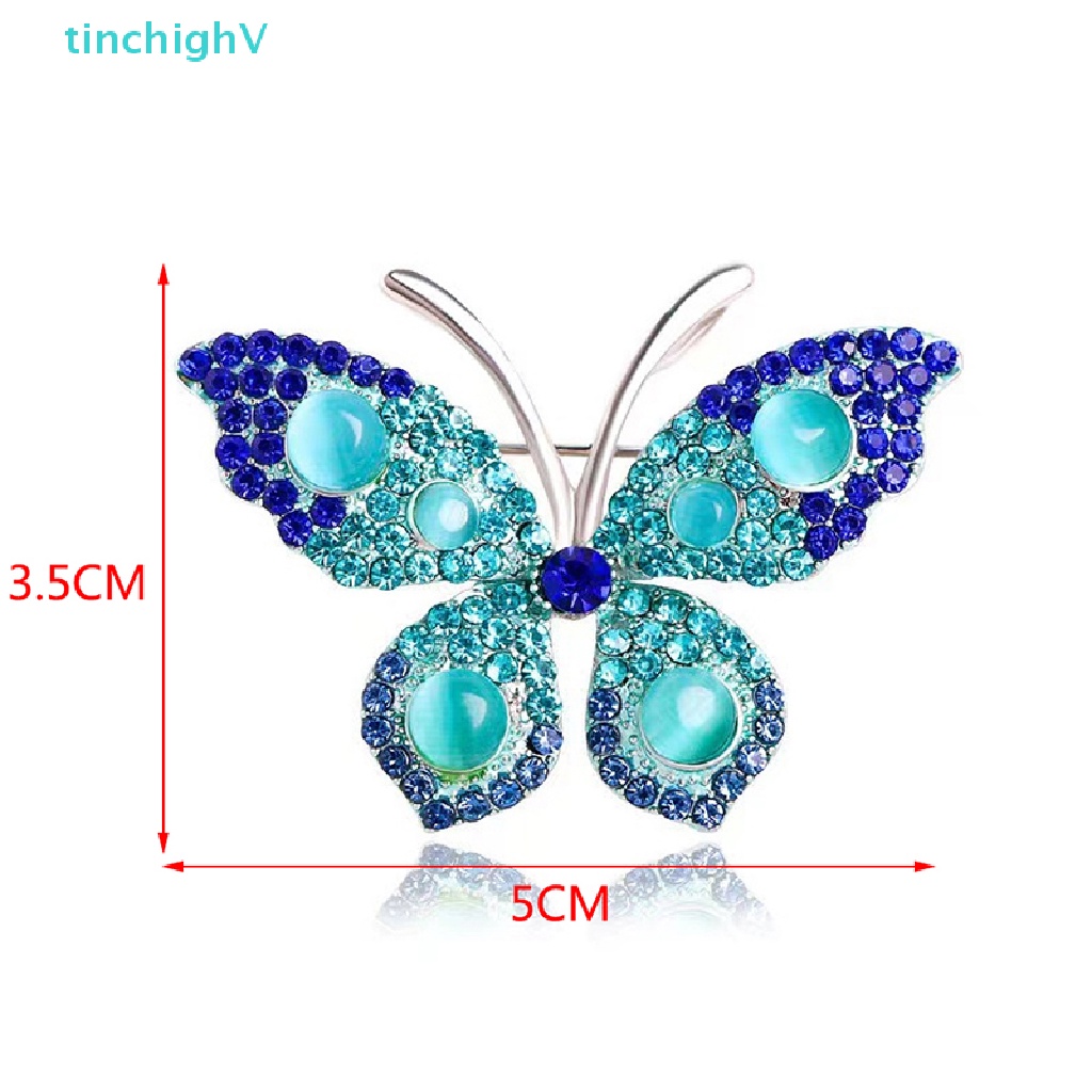 [TinchighV] Ghim Cài Áo Hình Bướm Đính Đá Thời Trang Dành Cho Nữ