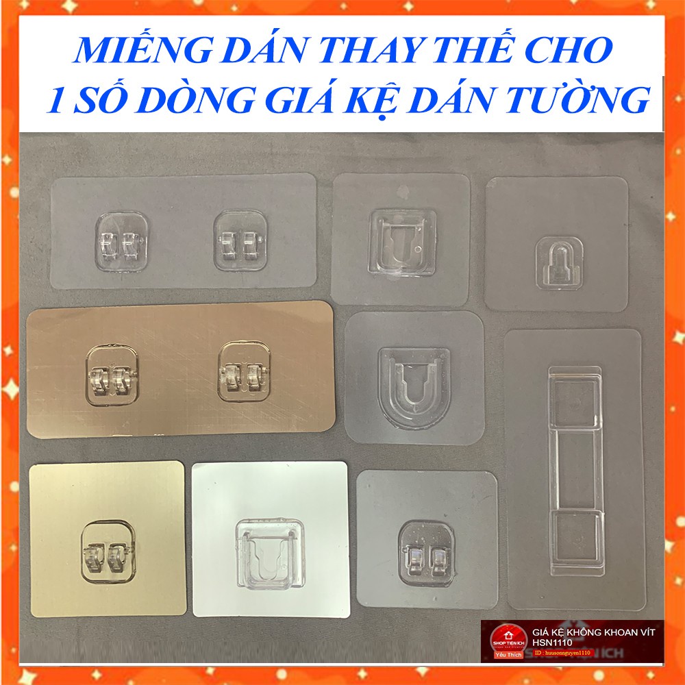 1 Miếng dán thay thế - dự phòng dùng cho giá kệ nhà tắm,nhà bếp dán tường (HSN)