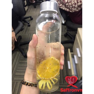 BÌNH NƯỚC THỦY TINH NẮP DÂY 500ML