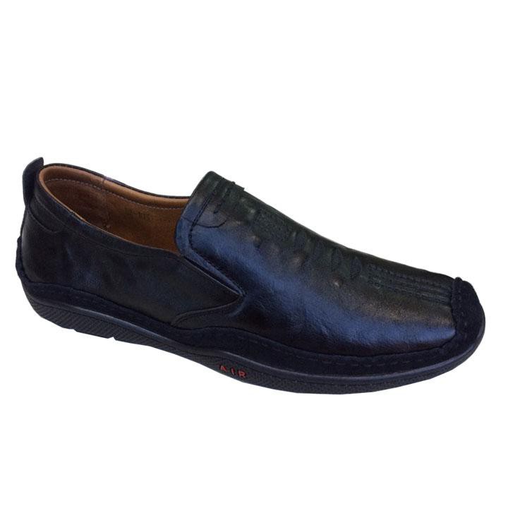 Giày mọi nam da bò thật màu đen đế cao su không trơn GMTH0125 [SHOP CAM KẾT DA BÒ THẬT]