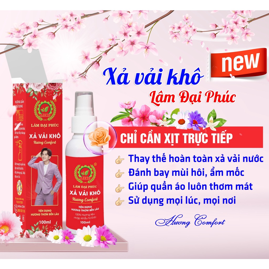 Combo 10  chai Xả Vải Khô Tinh Dầu - Xịt thơm quần áo - Giá Ưu đãi