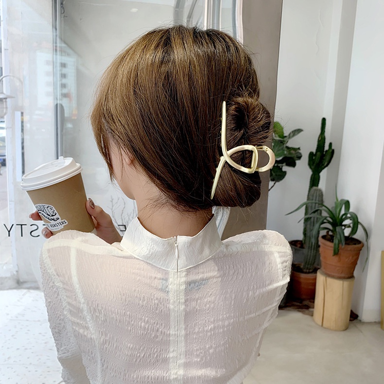 Kẹp tóc Hàn Quốc cỡ lớn cặp tóc kim loại xinh xắn nhiều kiểu dáng thiết kế đơn giản gọn nhẹ