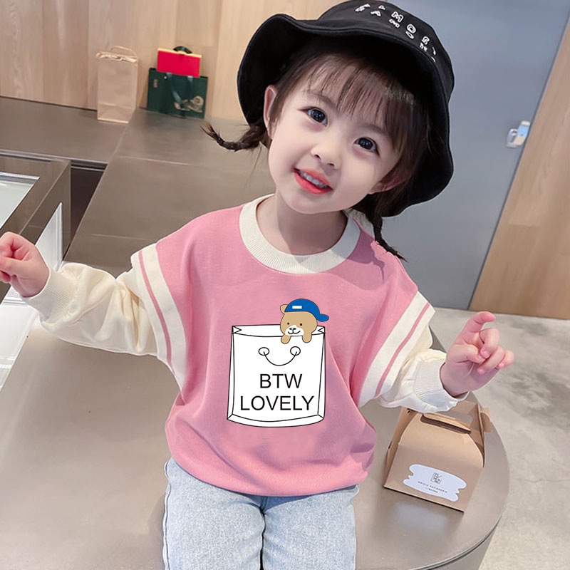Áo Sweater Dệt Kim Ttc399 Họa Tiết Hoạt Hình Phối Màu Dễ Phối Đồ Thời Trang Thu Đông Cho Bé