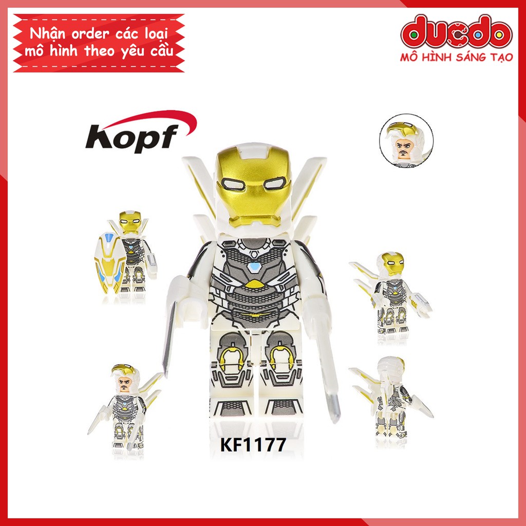 Minifigures siêu anh hùng Iron Man full giáp - Đồ chơi Lắp ghép Xếp hình Mô hình Mini EndGame Kopf KF6093