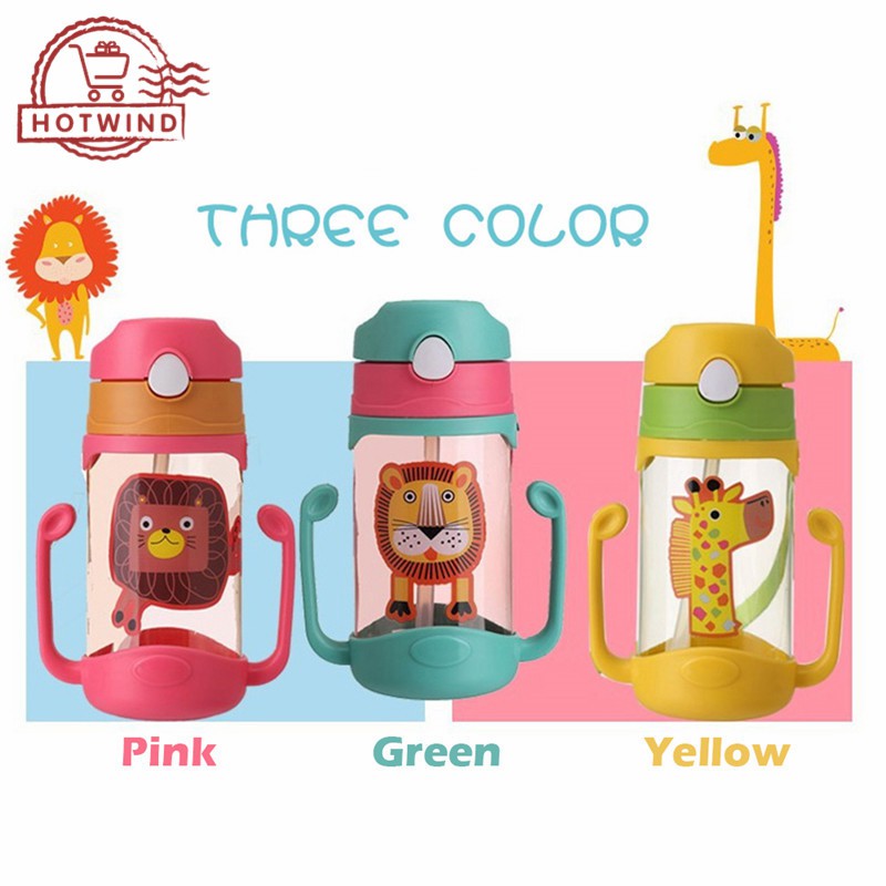 Bình nước thể thao kiểu dáng hoạt hình có tay cầm cho bé