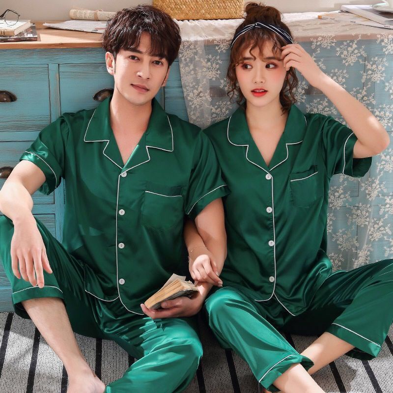 Đồ ngủ đôi, nữ Xia Bingsi, pyjama nam, mỏng mùa hè, ngắn tay cộng size xuân hè bộ đồ dịch vụ gia đình cặp vợ chồng | BigBuy360 - bigbuy360.vn