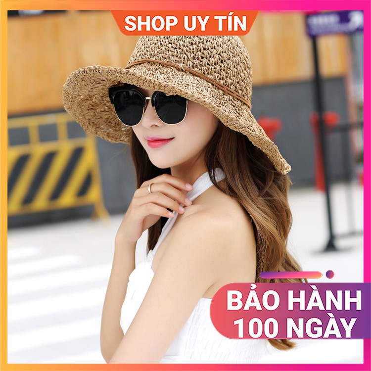 Mũ Đi Biển - Nón Cói Rộng Vành Vintage Cao Cấp Nữ Đẹp
