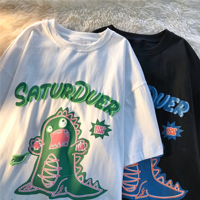 NRVP Áo Thun Tay Ngắn Cổ Tròn Thời Trang Mùa Hè Phong Cách Hàn Quốc Mới