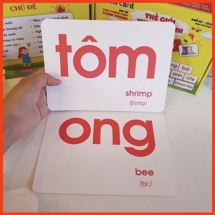 Bộ thẻ học tập ⚡LOẠI THẺ TO⚡Thẻ thông minh cho bé, dạy bé về thế giới xung quanh, tăng khả năng nhận thức