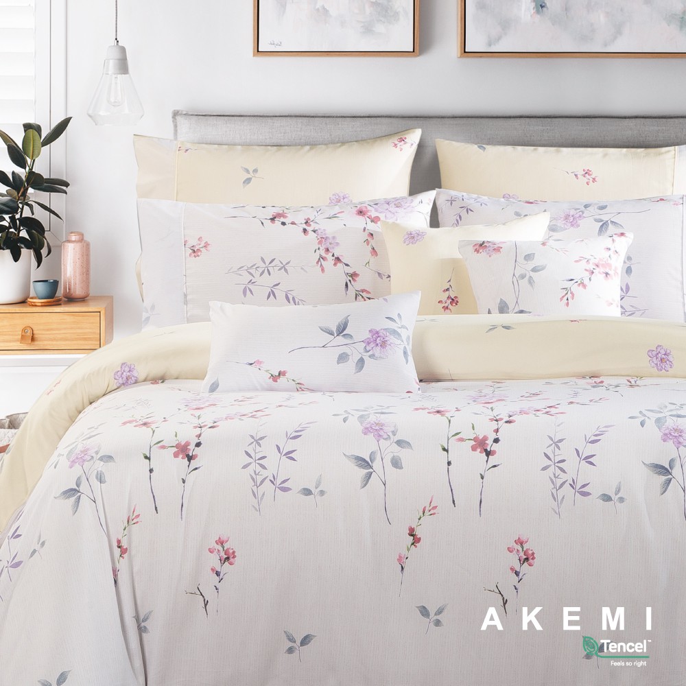 Bộ Ga kèm Vỏ Chăn AKEMI Tencel™ Touch Serenity Tiga 850TC- Minsono (King), 6 món