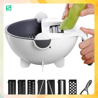 Bộ rổ nạo rau củ quả nhà bếp 7 chi tiết đa năng, dụng cụ nạo rau củ quả đa năng