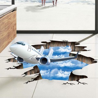 Miếng Dán Tường / Sàn Hình Máy Bay 3d Độc Đáo
