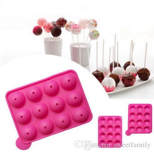 Khuôn silicon cake pop 16 ô kèm que