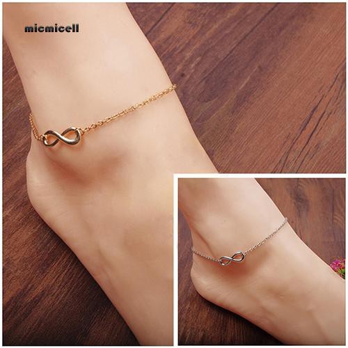 Vòng đeo chân hình số 8 phong cách cổ điển thanh lịch dành cho nữ | BigBuy360 - bigbuy360.vn