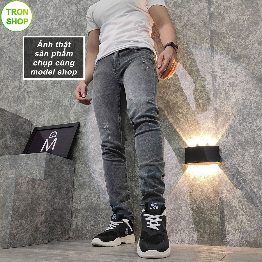 Quần jean nam co giãn vải jean dày chất lượng TS100 Tronshop