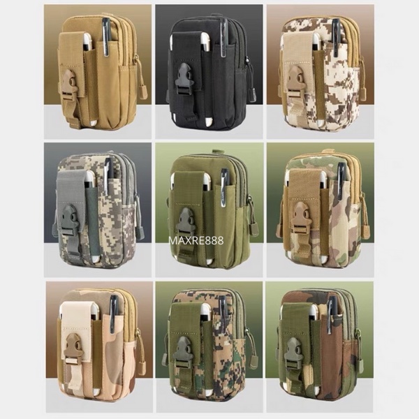 Túi Đeo Hông, Đeo Thắt Lưng Đựng Điện Thoại Chất Liệu Vải Dày Bền Chống Trầy Xước Nhiều Ngăn Tiện Dụng