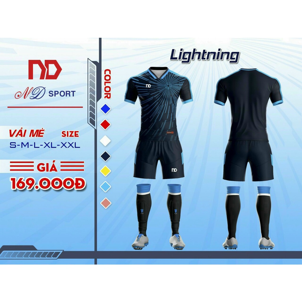 Bộ Quần Áo Đá Banh Vải Mè Mẫu Không Logo