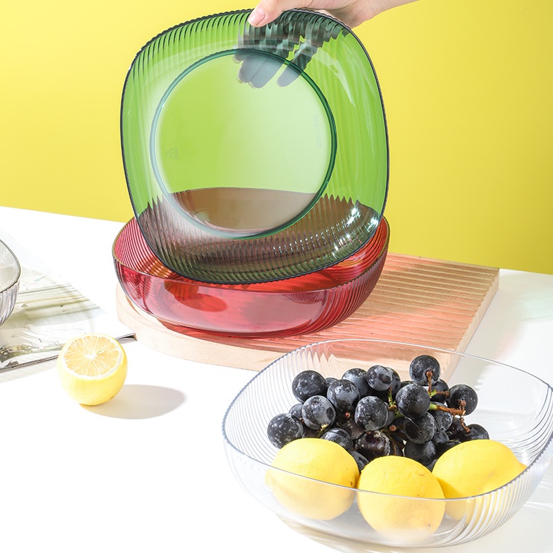 Đĩa Trong suốt Đựng Hoa Quả Dạng Bầu Sang Trọng
