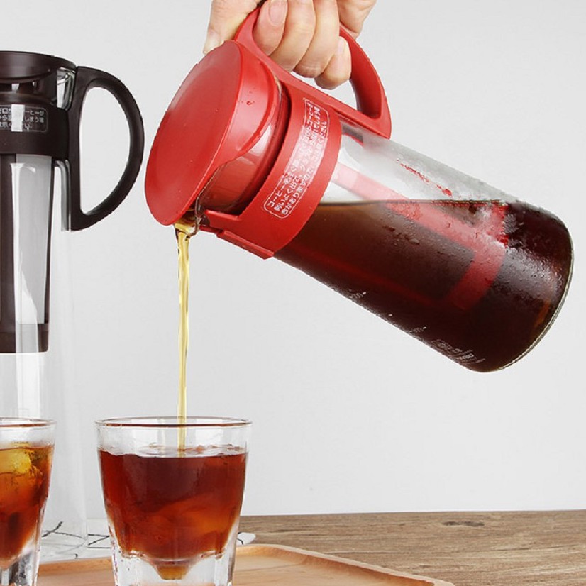 BÌNH PHA CAFE LẠNH HARIO MIZUDASHI COLD BREW MCPN-7R MÀU ĐỎ-600ML