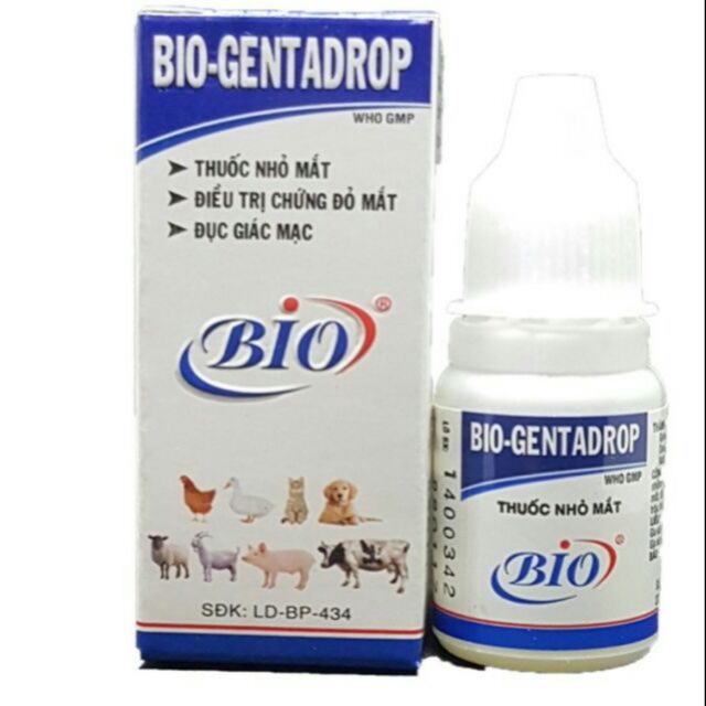 Chai Nước Nhỏ Mắt Bio - Gentadrop 10ml Cho Thú Cưng Chó Mèo