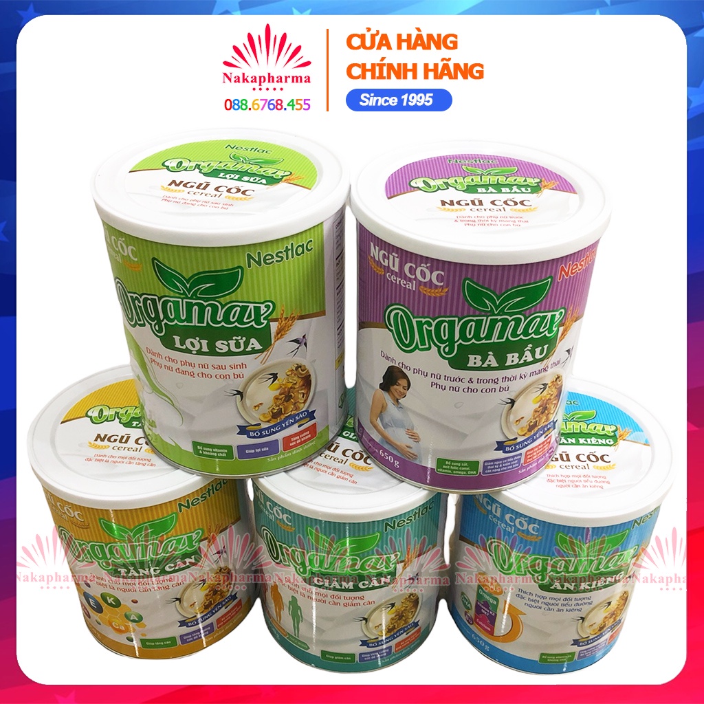 [KÈM QUÀ] Ngũ Cốc Cereal Orgamax Nestla 650g - Bảo vệ sức khỏe gia đình bạn