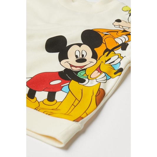 [HM AUTH] áo phông mickey nỉ bông cho bé trai hàng chính hãng