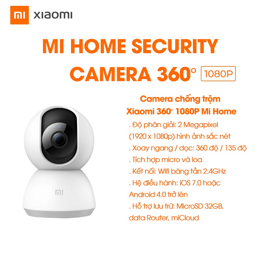 Mi Home Security Camera 360°1080P | BẢO HÀNH 12 THÁNG