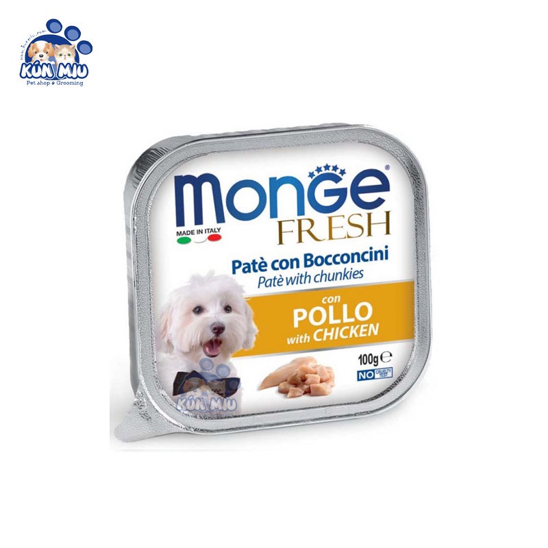 Pate Monge Cho CHÓ Nhiều Vị Thơm Ngon 100gr - Kún Miu Pet Shop