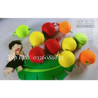 Quả lựu vải nỉ size to như thật đồ dùng mầm non
