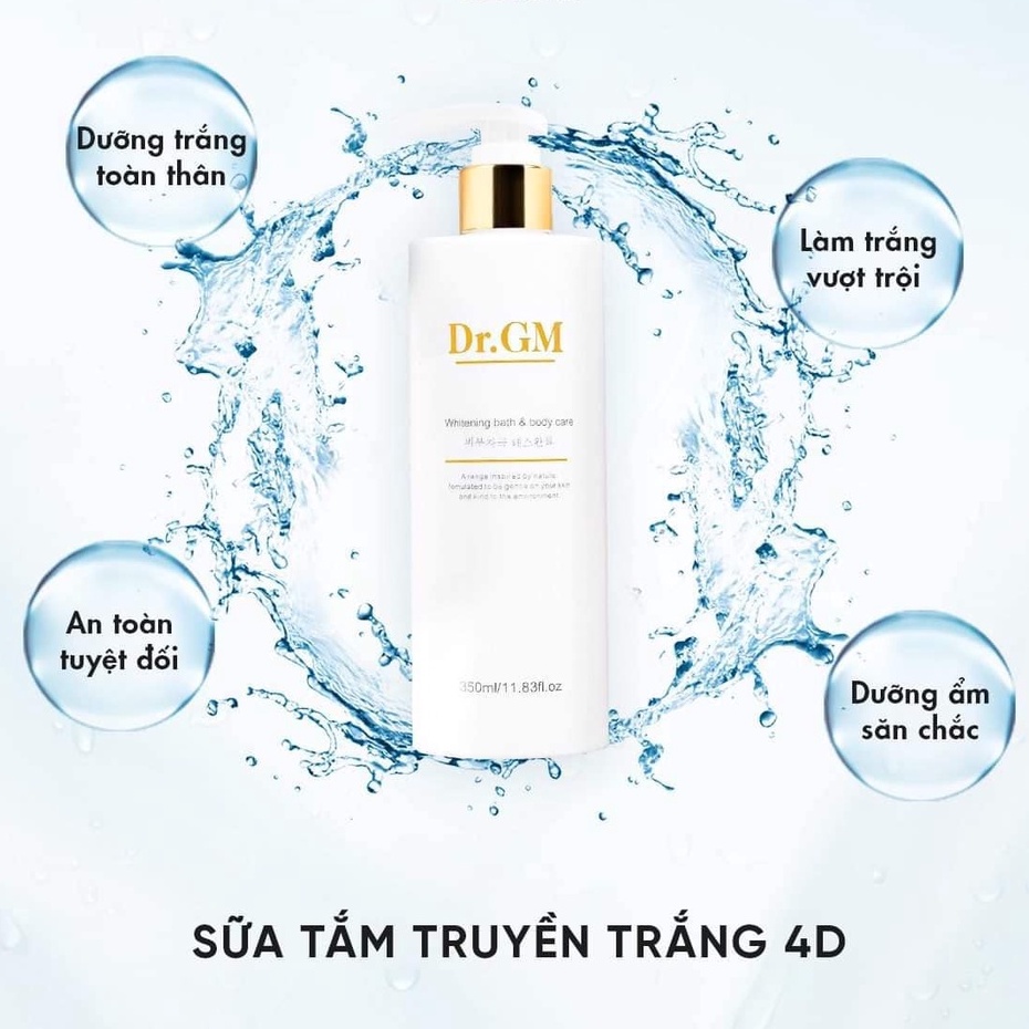 Sữa tắm truyền trắng da Dr.GM 4D White Nano Shower fullsize 350ml