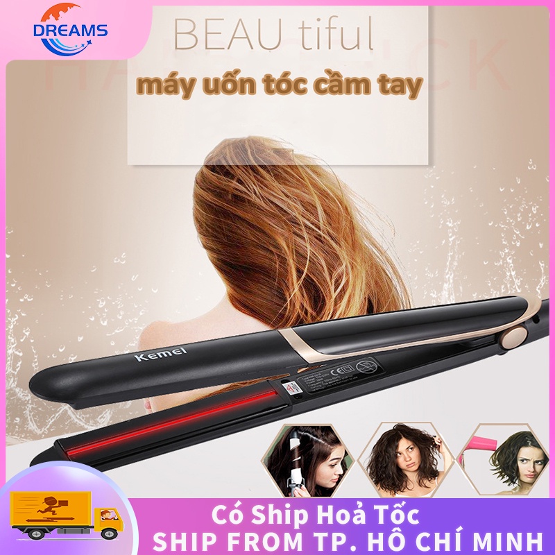 Máy ép duỗi tóc,2 trong 1 giúp tạo kiểu tóc, thanh gốm là tóc nhanh, giúp kẹp thẳng tóc tránh hư tổn,máy uốn tóc