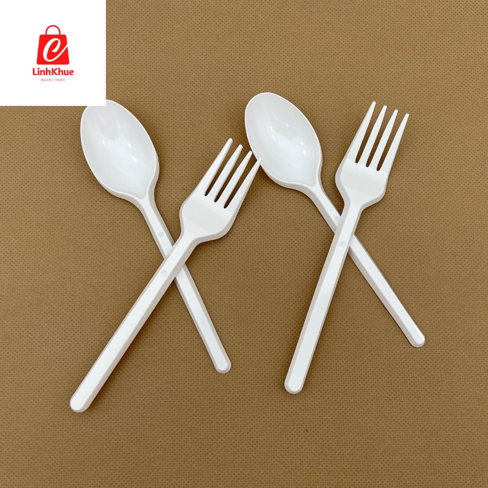 Dĩa Dùng 1 Lần  + Combo 50 chiếc + Màu Trắng Đục + Cam Kết đảm bảo an toàn vệ sinh thực phẩm + SP011 +Dĩa Uy Kiệt + Nĩa