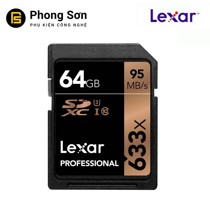 Thẻ Nhớ SDHC 64GB Lexar Professional U1 633x 95MB/S - Dành Cho Máy Ảnh (Nhậu Khẩu)