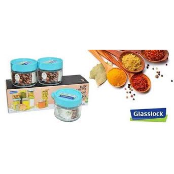 (ĐẠI HẠ GIÁ) Combo 04 lọ đựng gia vị nắp tròn vặn GLASSLOCK .250ml | BigBuy360 - bigbuy360.vn