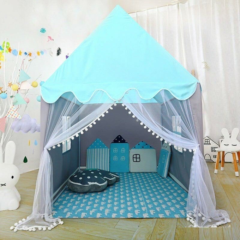 Lều công chúa hoàng tử cho bé gái bé trai chơi và ngủ bằng vải dù hàng loại 1 hình ngôi nhà cỡ đại mẫu mới nhất 2022