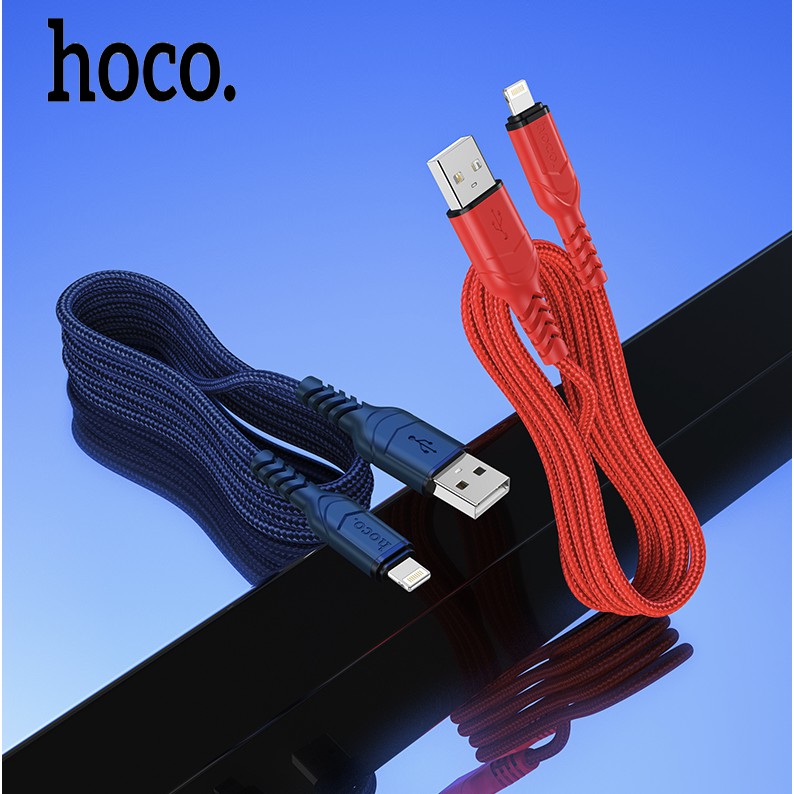 Cáp sạc Lightning HOCO X2 /X59 cho iPhone/iPad dài 1M /2M dây bọc dù chống rối sạc nhanh