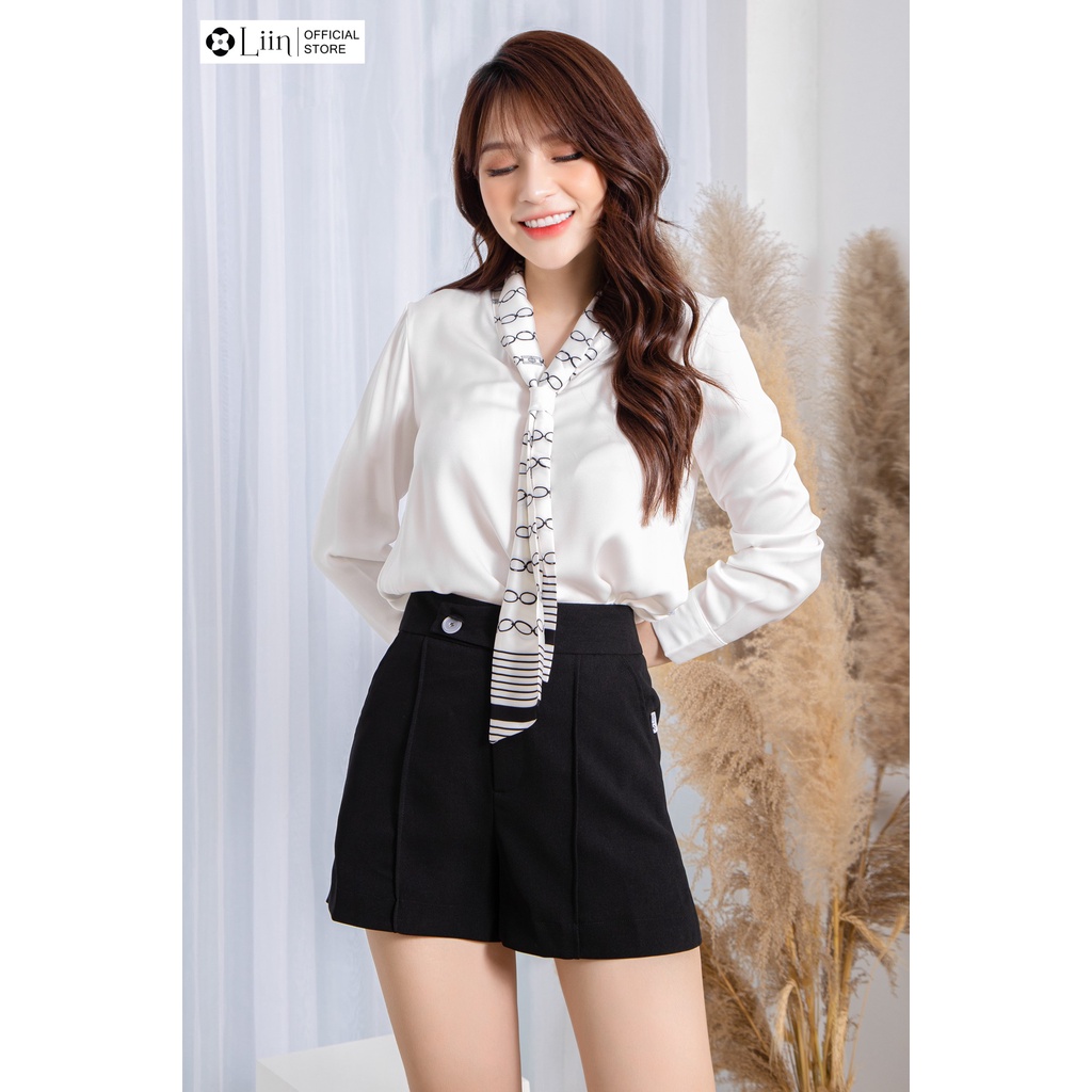 Quần đùi nữ ống rộng Linbi nhiều màu, phong cách Hàn Quốc thanh lịch Liin clothing Q3440